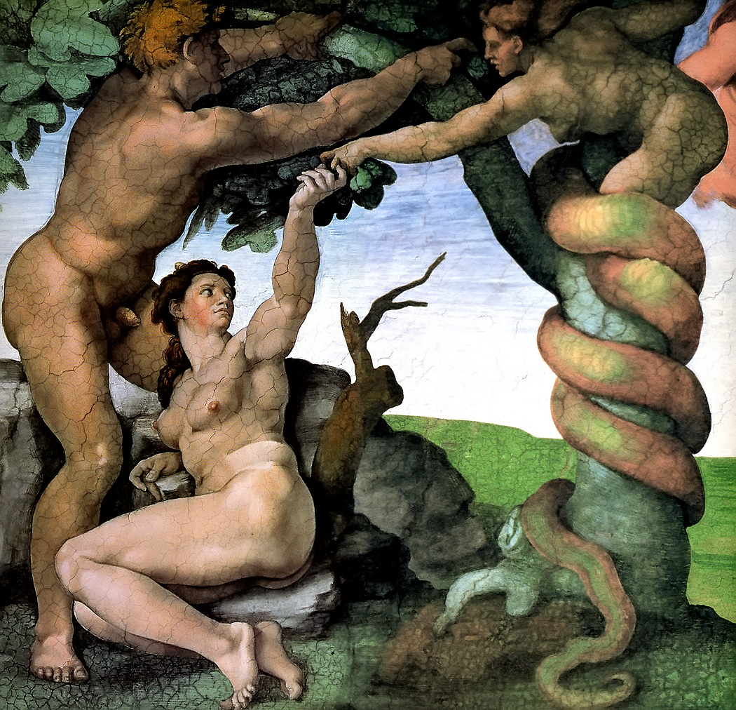 Adam And Eve (Sistine Chapel) by Michelangelo